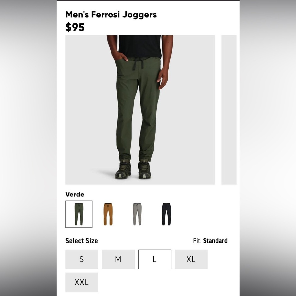 Outdoor Research Men’s Ferrosi Joggers Large NWT